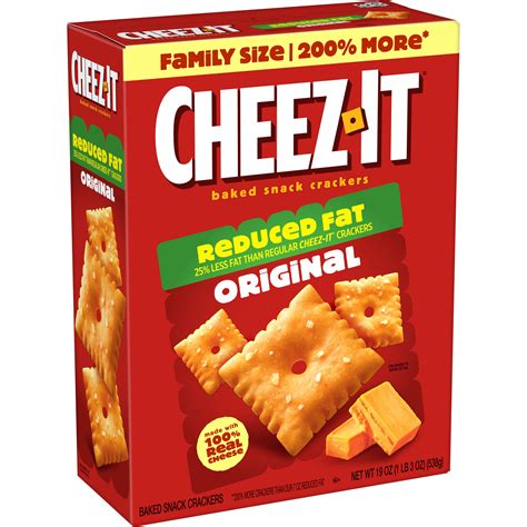 How many sugar are in cheez-it reduced fat crackers - calories, carbs, nutrition