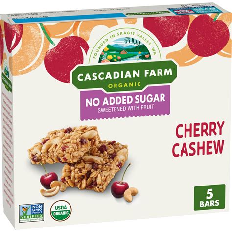 How many sugar are in cherry cashew bar - calories, carbs, nutrition