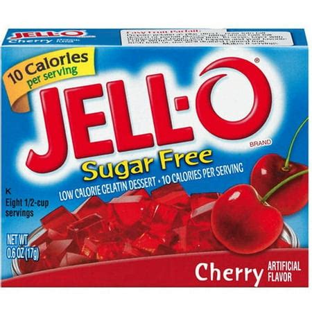 How many sugar are in cherry gelatin-sm - calories, carbs, nutrition