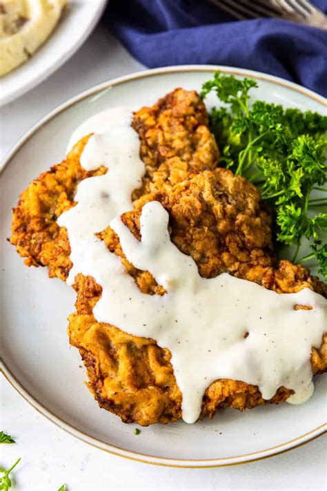 How many sugar are in chicken fried steak with cream gravy - calories, carbs, nutrition