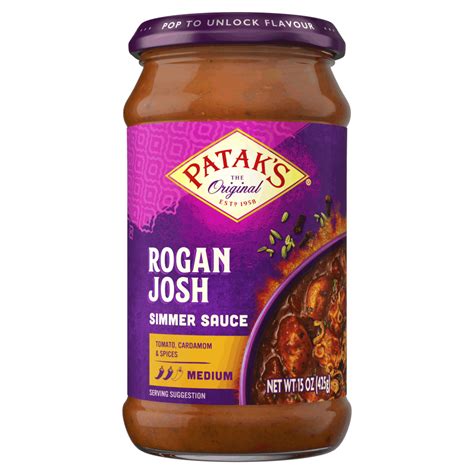 How many sugar are in chicken in rogan josh sauce - calories, carbs, nutrition