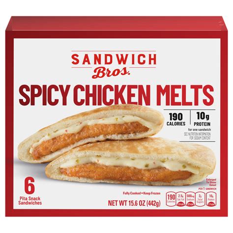 How many sugar are in chicken melt - calories, carbs, nutrition