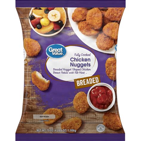 How many sugar are in chicken nuggets - 4 oz. - calories, carbs, nutrition