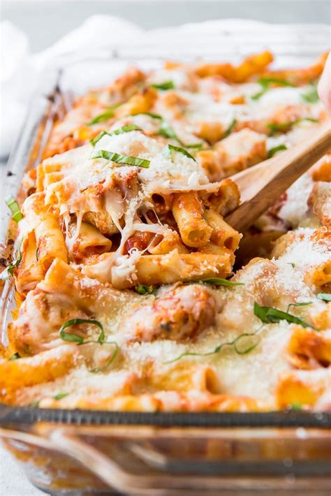 How many sugar are in chicken parmesan with baked ziti marinara - calories, carbs, nutrition