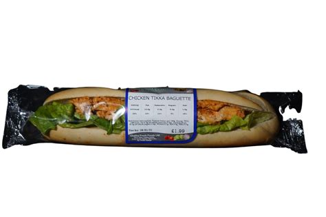 How many sugar are in chicken tikka baguette - calories, carbs, nutrition