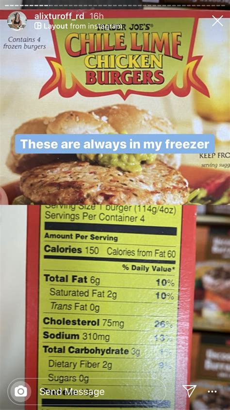 How many sugar are in chili lime chicken burger - calories, carbs, nutrition
