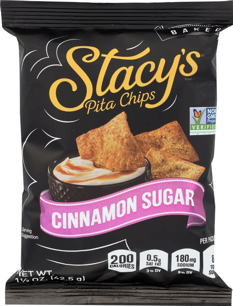 How many sugar are in chip pita cinnamon sugar stacy's 1.5 oz - calories, carbs, nutrition