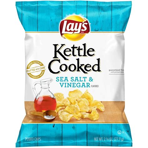 How many sugar are in chips, sea salt vinegar, kettle brand - calories, carbs, nutrition