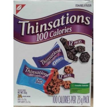 How many sugar are in chips ahoy thinsations - calories, carbs, nutrition