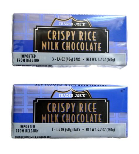How many sugar are in chocolate bars - crispy rice milk chocolate - calories, carbs, nutrition