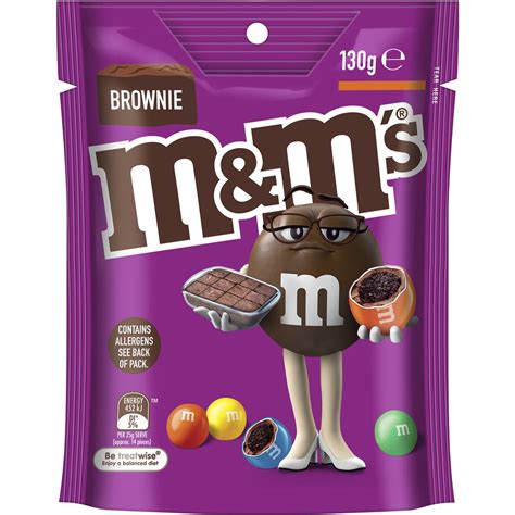 How many sugar are in chocolate brownie with m & m's - calories, carbs, nutrition