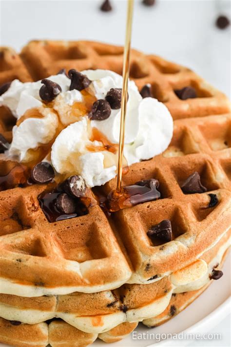 How many sugar are in chocolate chip waffles - calories, carbs, nutrition