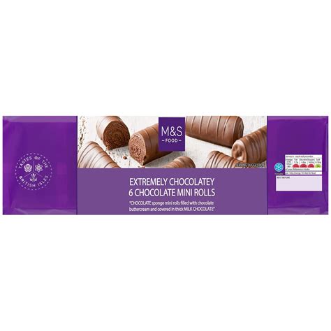 How many sugar are in chocolate mini roll - calories, carbs, nutrition