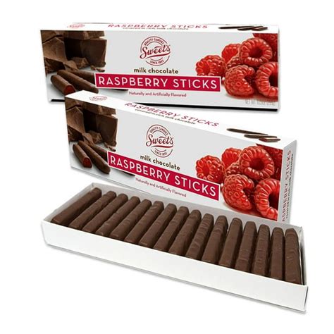 How many sugar are in chocolate raspberry sticks - calories, carbs, nutrition