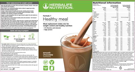 How many sugar are in chocolate shake formula 1 - calories, carbs, nutrition