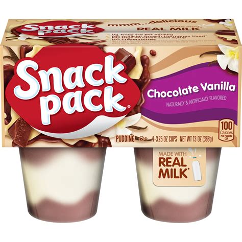 How many sugar are in chocolate vanilla sundae pudding cup - calories, carbs, nutrition