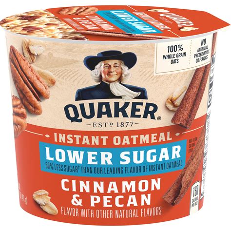 How many sugar are in cinnamon pecan oatmeal - calories, carbs, nutrition