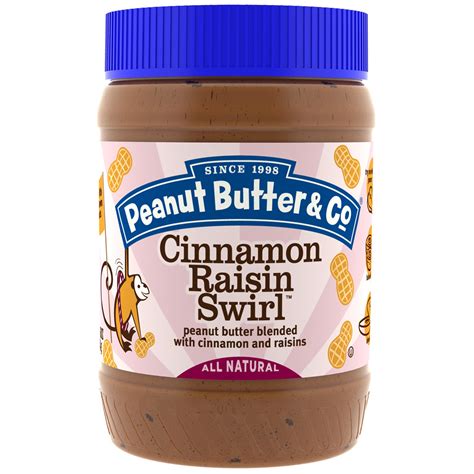 How many sugar are in cinnamon raisin peanut butter - calories, carbs, nutrition