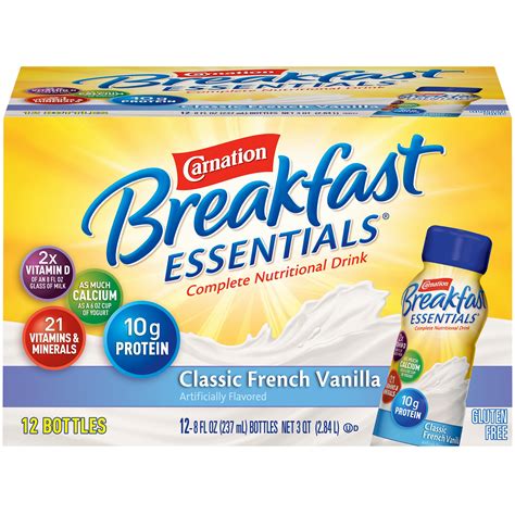 How many sugar are in classic french vanilla - breakfast essentials - calories, carbs, nutrition