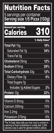 How many sugar are in classic supreme pizza - calories, carbs, nutrition