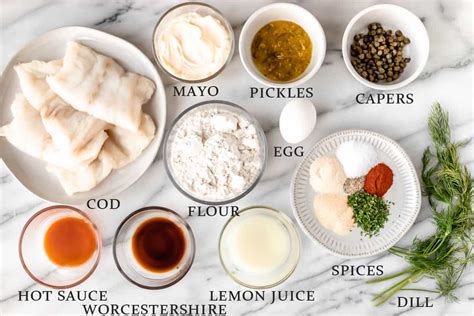 How many sugar are in cod w/tartar sauce - calories, carbs, nutrition