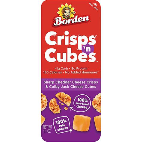 How many sugar are in colby-jack cubes - calories, carbs, nutrition