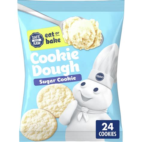 How many sugar are in cookies, sugar, refrigerated dough, baked - calories, carbs, nutrition