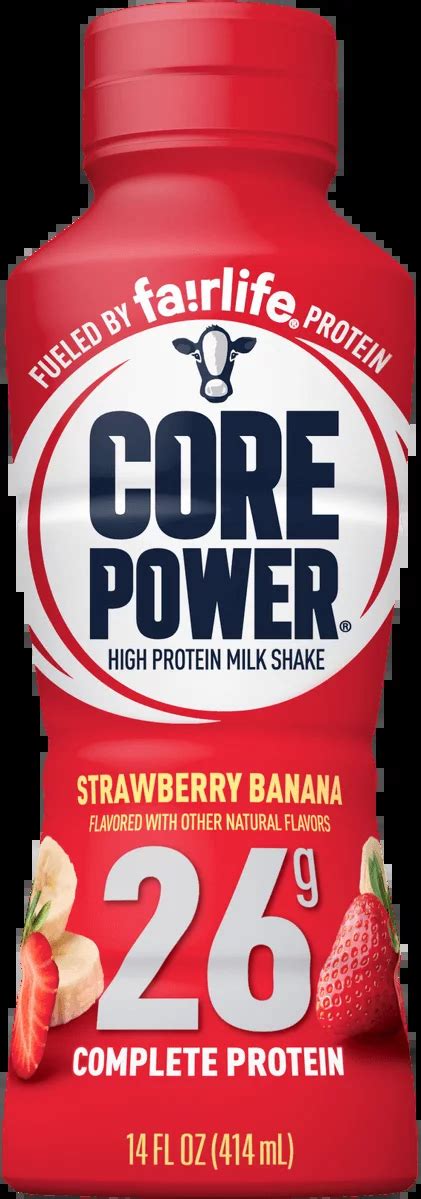 How many sugar are in core power stawberry banana 26g - calories, carbs, nutrition