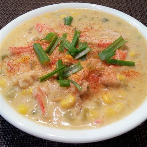 How many sugar are in corn and crab chowder - calories, carbs, nutrition