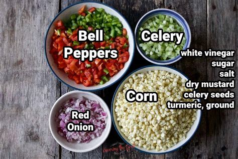 How many sugar are in corn relish - calories, carbs, nutrition