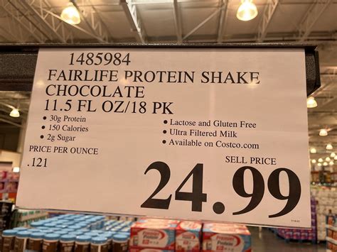 How many sugar are in costco protein shake - calories, carbs, nutrition