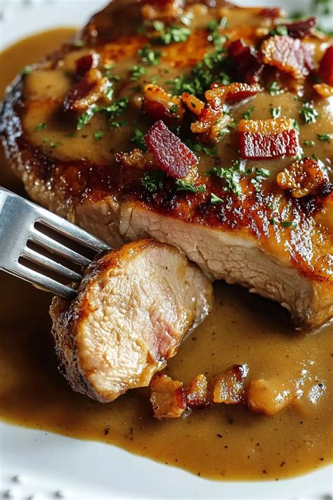 How many sugar are in country fried pork chop & gravy - calories, carbs, nutrition