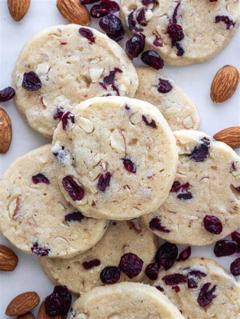 How many sugar are in cranberry almond cookies - calories, carbs, nutrition