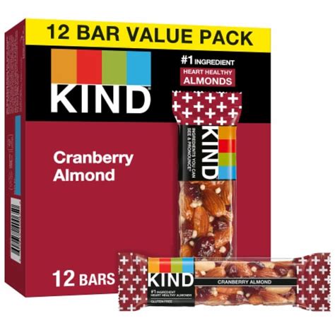 How many sugar are in cranberry and almond fruit and nut bar - calories, carbs, nutrition