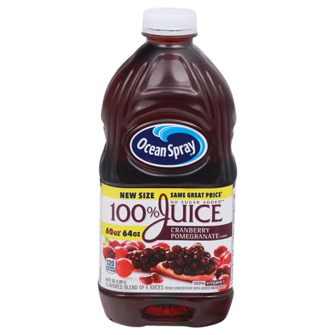 How many sugar are in cranberry pomegranate 100% juice - calories, carbs, nutrition