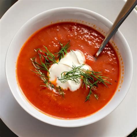 How many sugar are in cream of tomato soup with dill - calories, carbs, nutrition