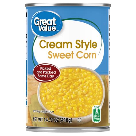 How many sugar are in cream style corn - calories, carbs, nutrition