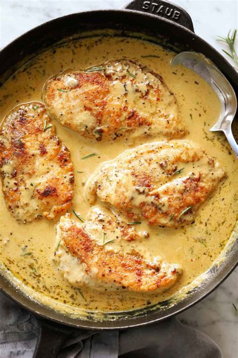 How many sugar are in creamy mustard chicken - calories, carbs, nutrition