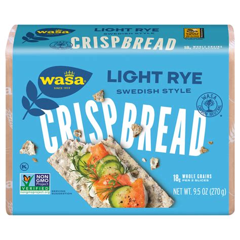 How many sugar are in crispbread - light rye - calories, carbs, nutrition