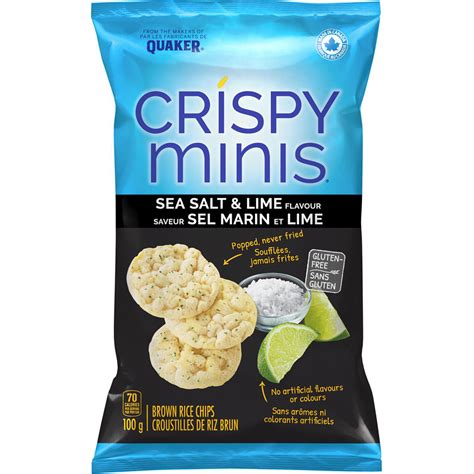 How many sugar are in crispy mini's - sea salt and lime - calories, carbs, nutrition