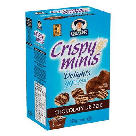 How many sugar are in crispy minis - chocolate drizzle - calories, carbs, nutrition
