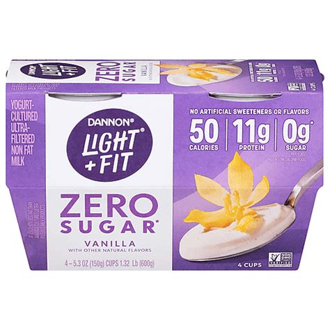 How many sugar are in dannon, light 'n fit nonfat lemon chiffon yogurt - calories, carbs, nutrition