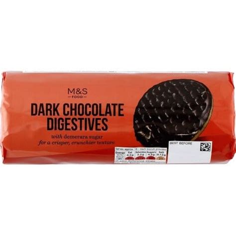 How many sugar are in dark chocolate digestives - calories, carbs, nutrition
