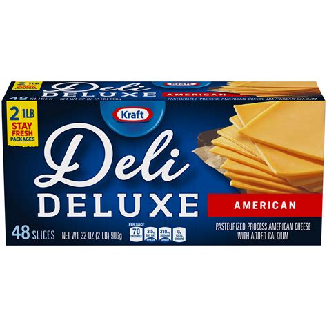 How many sugar are in deli deluxe american cheese - calories, carbs, nutrition