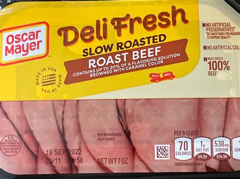 How many sugar are in deli roast beef - calories, carbs, nutrition