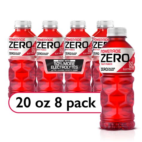 How many sugar are in drink fruit punch powerade 20 oz - calories, carbs, nutrition