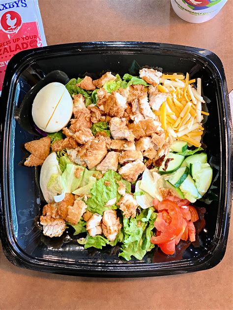 How many sugar are in dug - temporary salad option for akron commisary chicken tender - calories, carbs, nutrition