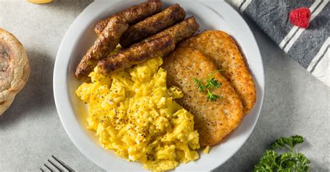 How many sugar are in egg, sausage, bacon scramble bowl - calories, carbs, nutrition