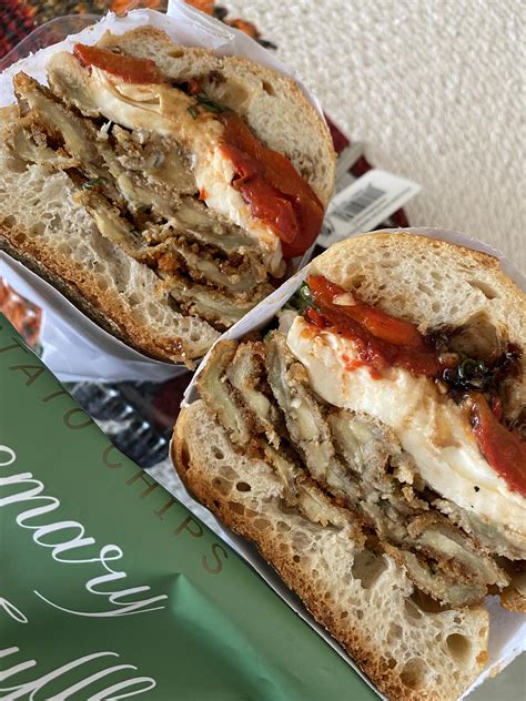 How many sugar are in eggplant milanese sandwich - calories, carbs, nutrition