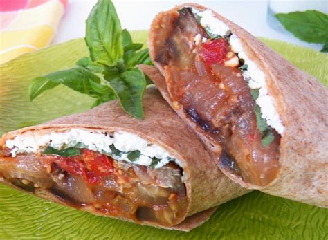 How many sugar are in eggplant wrap with goat cheese & quinoa - calories, carbs, nutrition